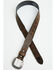 Image #2 - Red Dirt Hat Men's Southwestern Print Leather Belt, Brown, hi-res