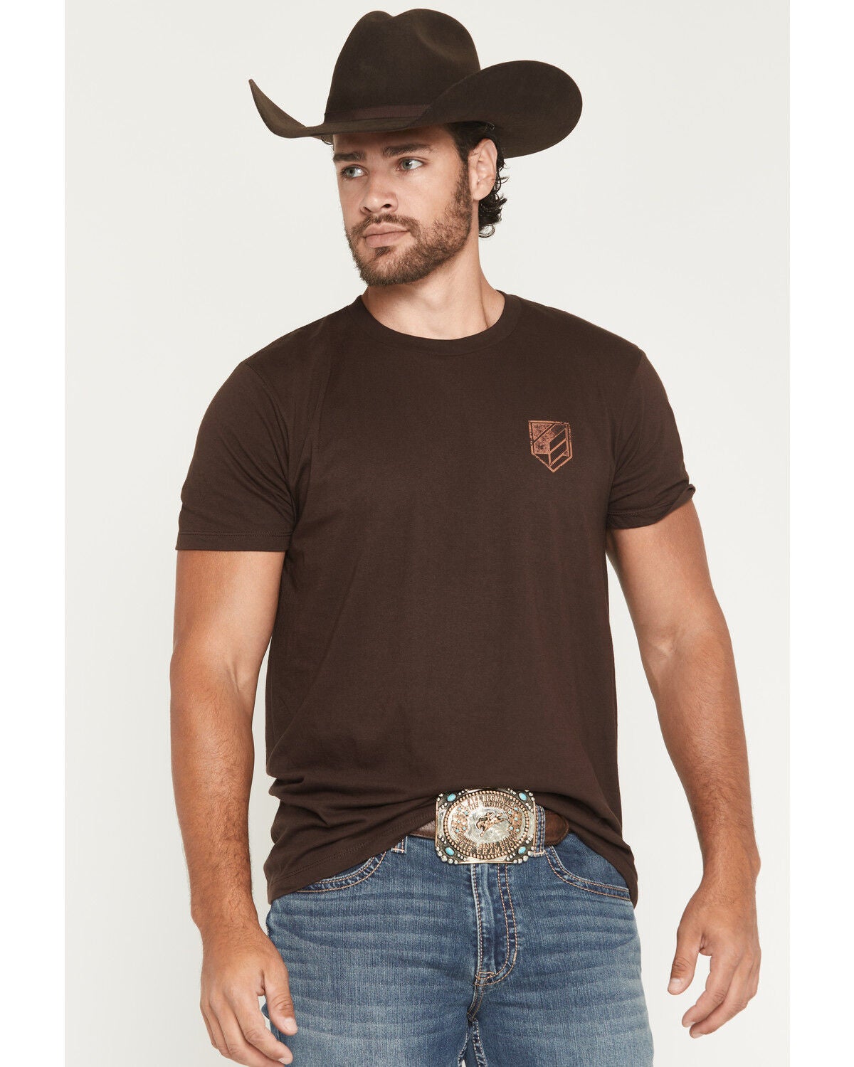 Image #2 - RANK 45&reg; Men's Untamed Legacy Short Sleeve Graphic T-Shirt, Dark Brown, hi-res