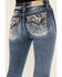 Image #2 - Miss Me Women's Dark Wash Mid Rise Stretch Bootcut Jeans, , hi-res