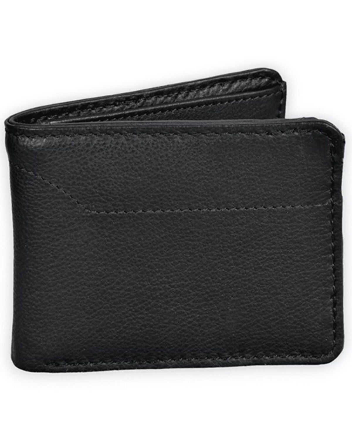 Image #1 - Ranch Junkie Men's Denali Leather Bifold Wallet, Black, hi-res