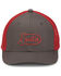 Image #2 - Justin Men's Red Embroidered Rubber Front Cap , , hi-res