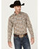 Image #1 - Cody James Men's Gold Dust Paisley Print Long Sleeve Pearl Snap Western Shirt - Tall, White, hi-res