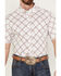 Image #3 - RANK 45® Men's Biased Abstract Plaid Print Short Sleeve Button-Down Western Shirt, White, hi-res