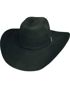 Bullhide Men's Resilient 6X Wool Felt Cowboy Hat, Black, hi-res