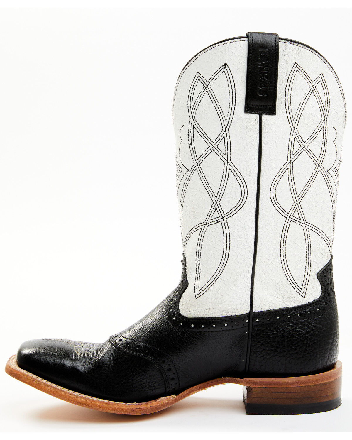 Image #3 - RANK 45® Men's Deuce Western Boots - Broad Square Toe, , hi-res