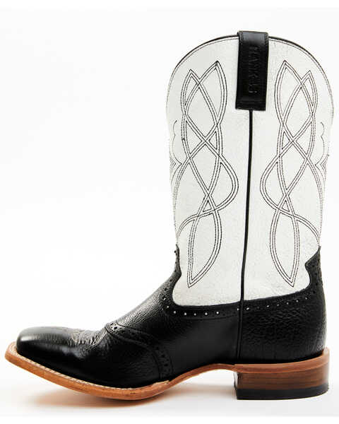 Image #3 - RANK 45® Men's Deuce Western Boots - Broad Square Toe, Black/white, hi-res