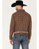 Image #4 - Cody James Men's Rusty Nail Plaid Print Long Sleeve Snap Western Flannel Shirt , Rust Copper, hi-res