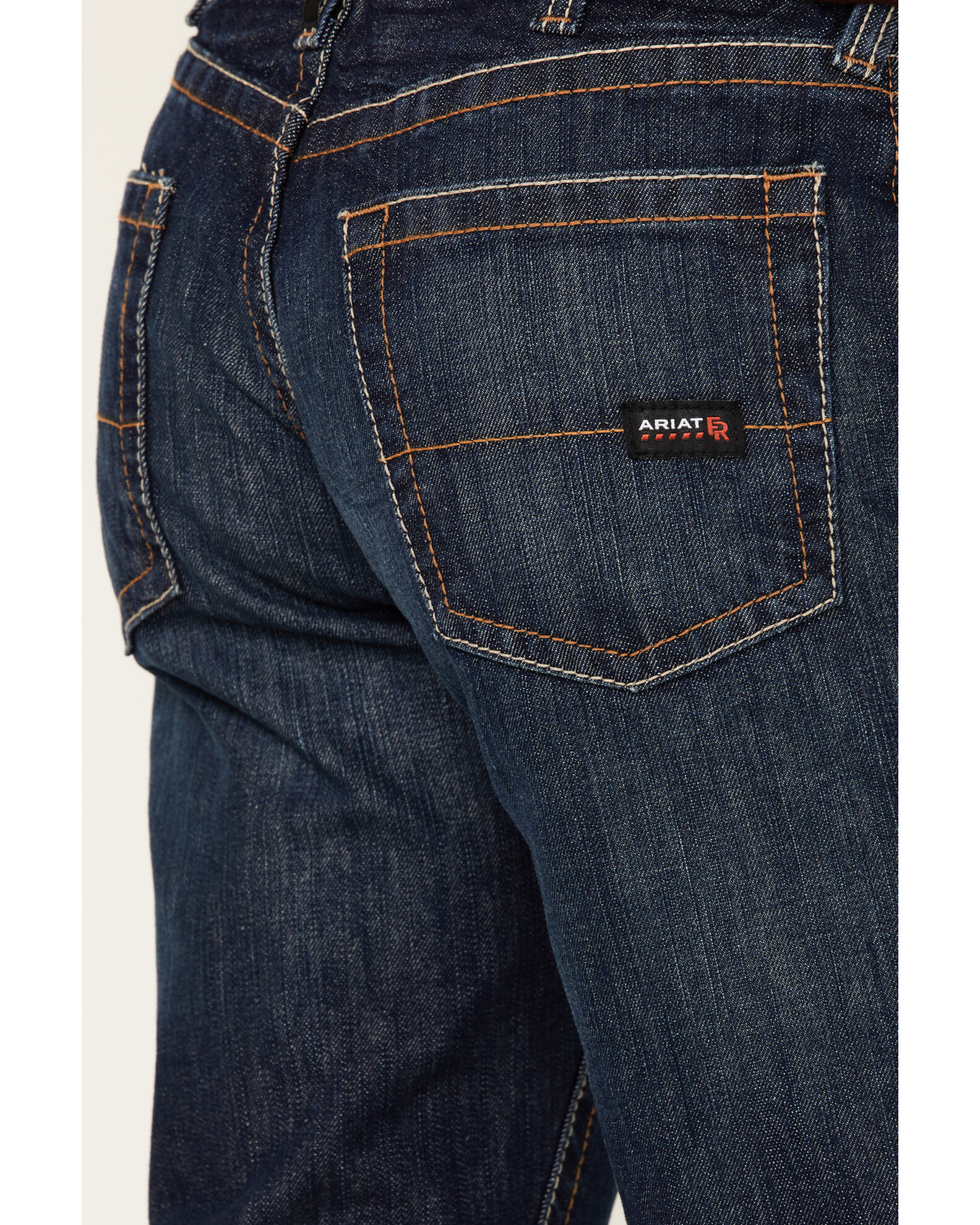 Image #6 - Ariat Men's FR M5 Slim Straight Clay Jeans, Denim, hi-res