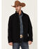 Image #1 - Cody James Core Men's Serape Logo Sleeve Zip-Front Steamboat Jacket, Black, hi-res