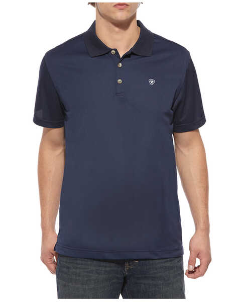 Ariat Men's TEK Polo Shirt - Big & Tall , Navy, hi-res