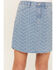 Image #2 - Hayden Girls' Herringbone Textured Denim Skirt, , hi-res