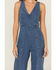 Image #3 - Flying Tomato Women's Denim Medium Wash Tie Back Jumpsuit, Medium Wash, hi-res