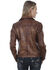 Leatherwear by Scully Women's Brown Cross Zip Moto Leather Jacket, Brown, hi-res