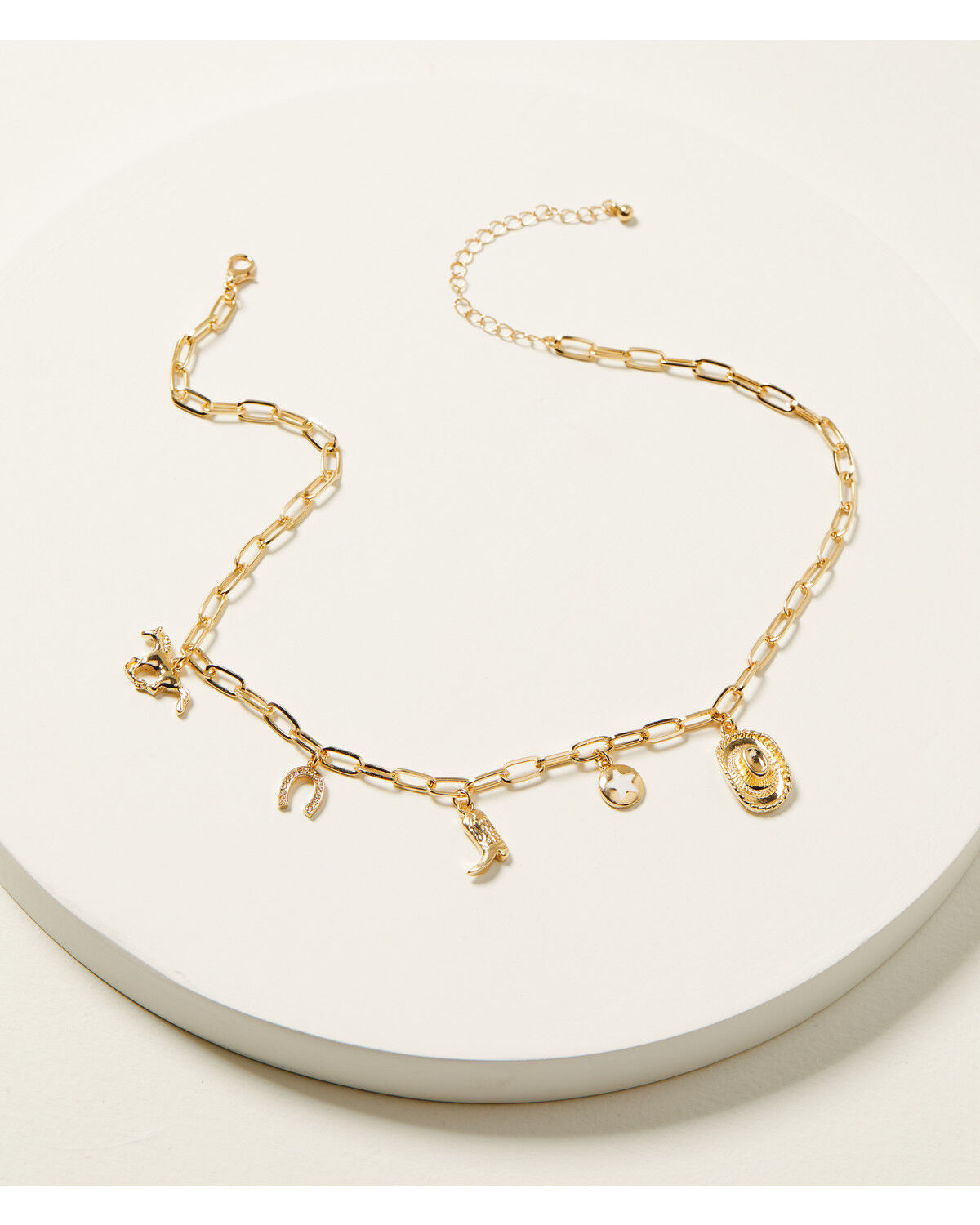 Image #1 - Shyanne Women's Western Charm Necklace, Gold, hi-res