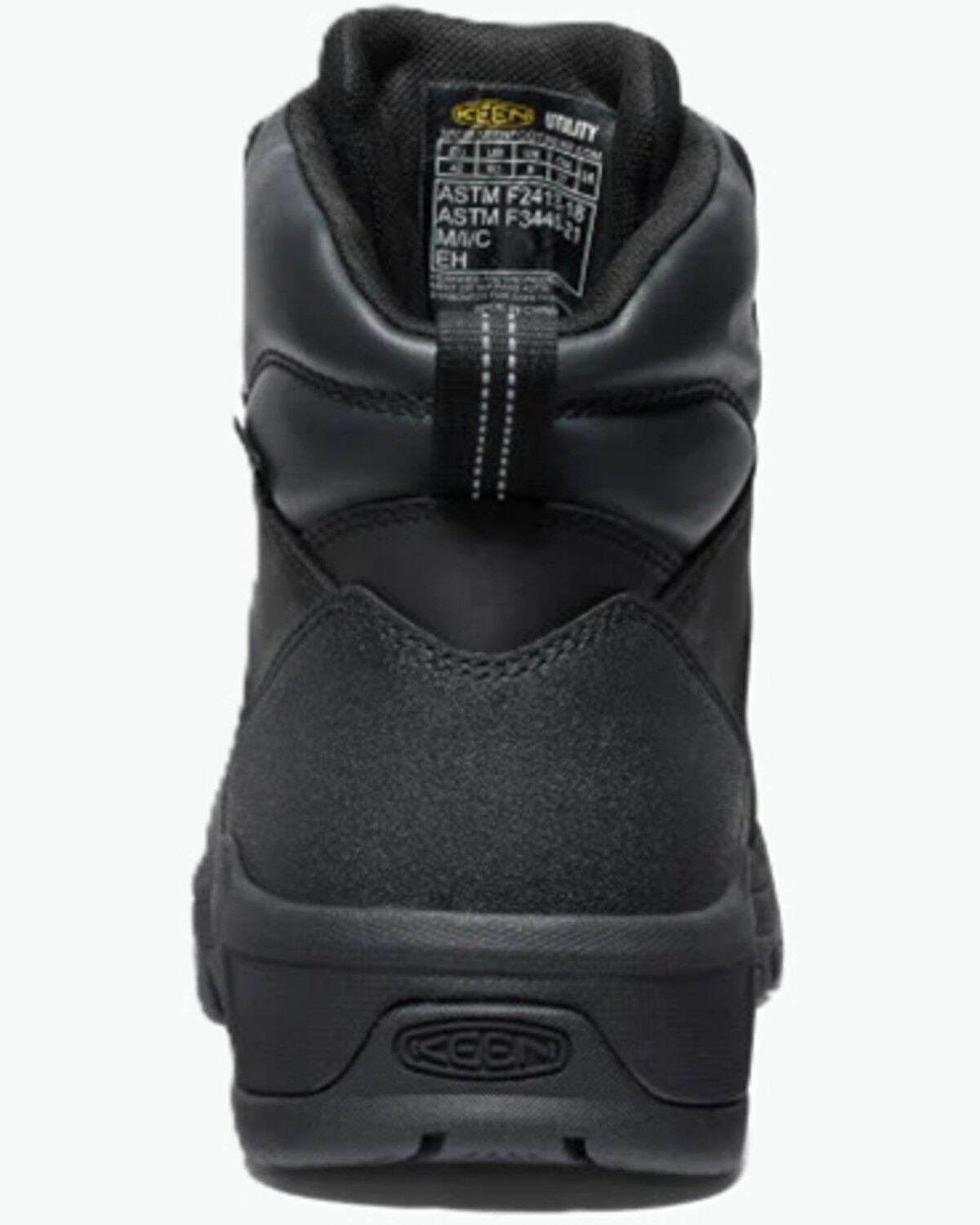 Image #3 - Keen Men's Evanston Waterproof Work Boots - Carbon toe, Black, hi-res