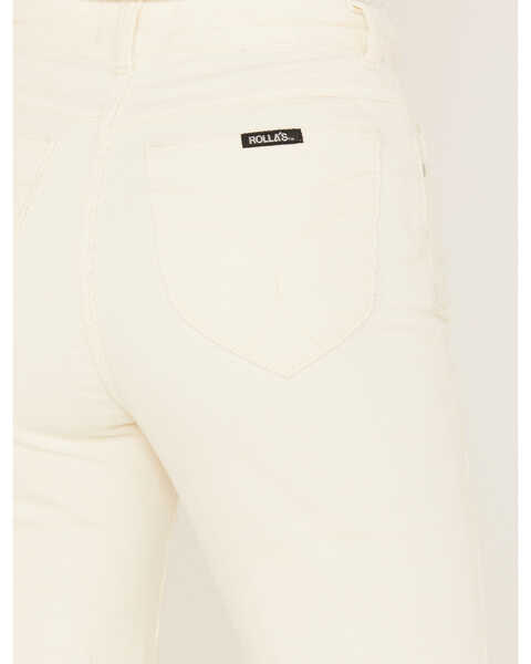 Image #4 - Rolla's Women's Low Rise Wale Chord Straight Leg Original Jeans, Cream, hi-res