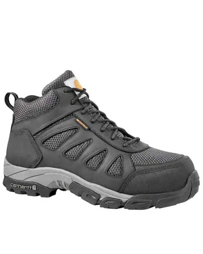 Carhartt Men's Black Lightweight Hiker Work Boots - Carbon Safety Toe, Black, hi-res