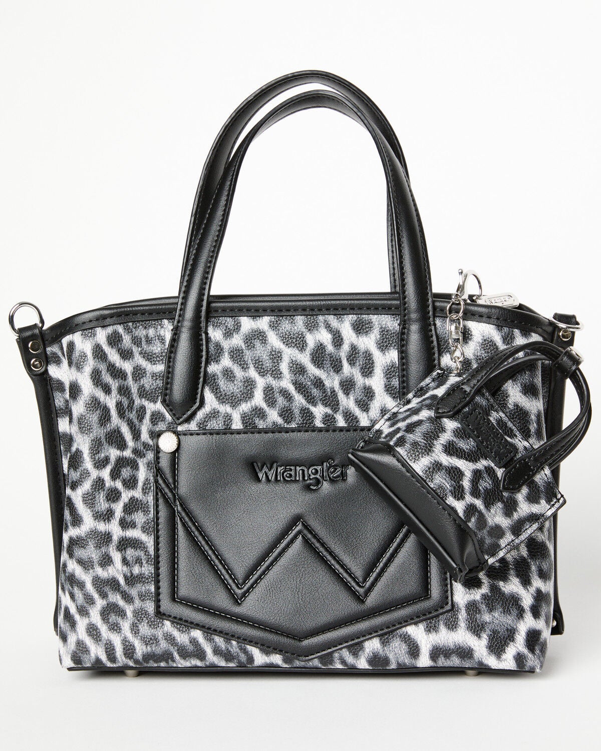 Image #1 - Wrangler X Boot Barn Leopard Print Mini Handbag Charm, Leopard, hi-res