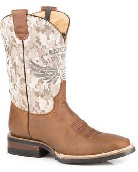 Image #1 - Roper Men's Out Of Sight Western Boots - Square Toe, Tan, hi-res