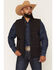 Image #1 - RANK 45&reg; Men's Lariat Southwestern Print Softshell Vest, Black, hi-res