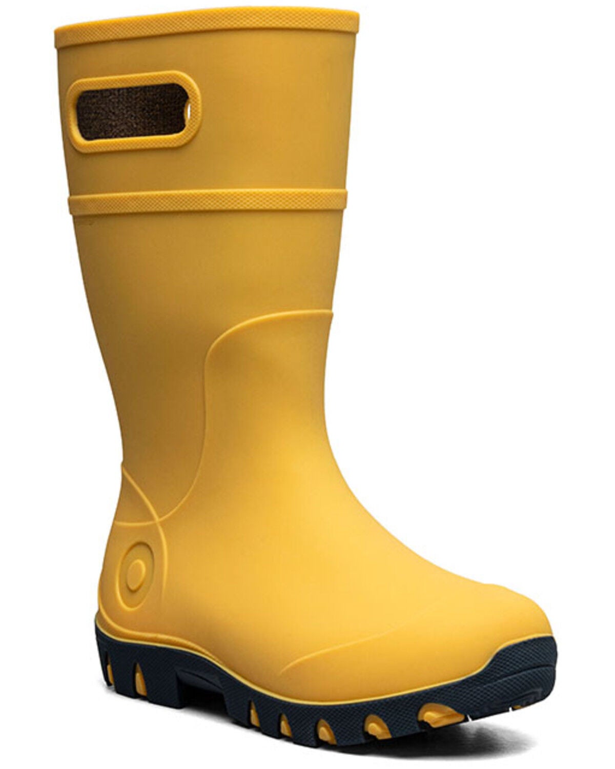Bogs Boys' Essential Tall Rainboots, Mustard, hi-res