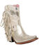 Image #1 - Junk Gypsy Women's Spirit Animal Ombre Fringe Western Fashion Booties - Snip Toe, Gold, hi-res