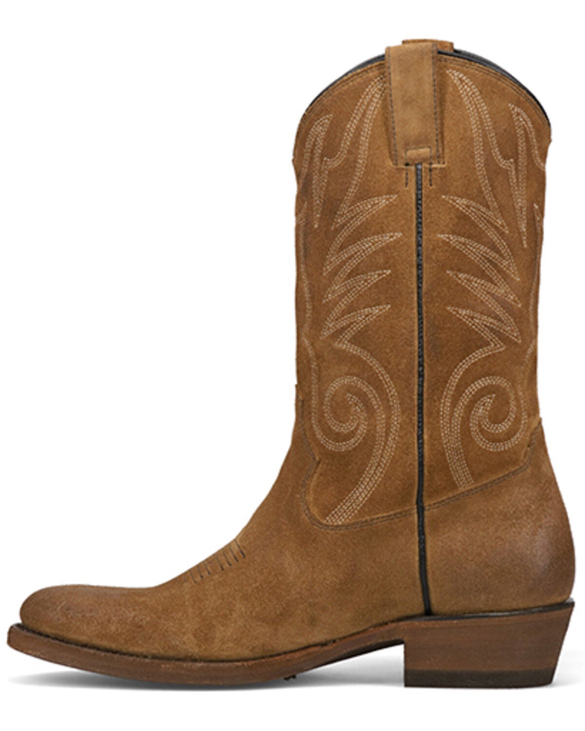 Image #3 - Frye Men's Grady Suede Short Western Boots - Round Toe, Mushroom, hi-res