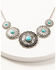 Image #2 - Prime Time Jewelry Women's 5 Concho Necklace and Earrings Set, Silver, hi-res