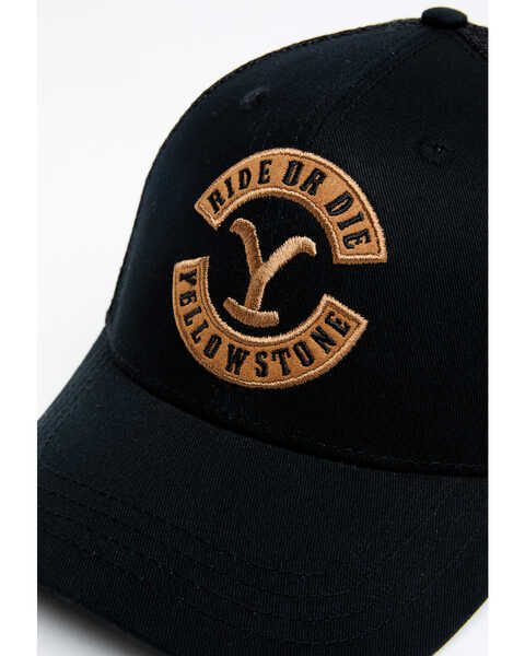 Image #2 - Paramount Network's Yellowstone Men's Ride Or Die Embroidered Ball Cap , Black, hi-res