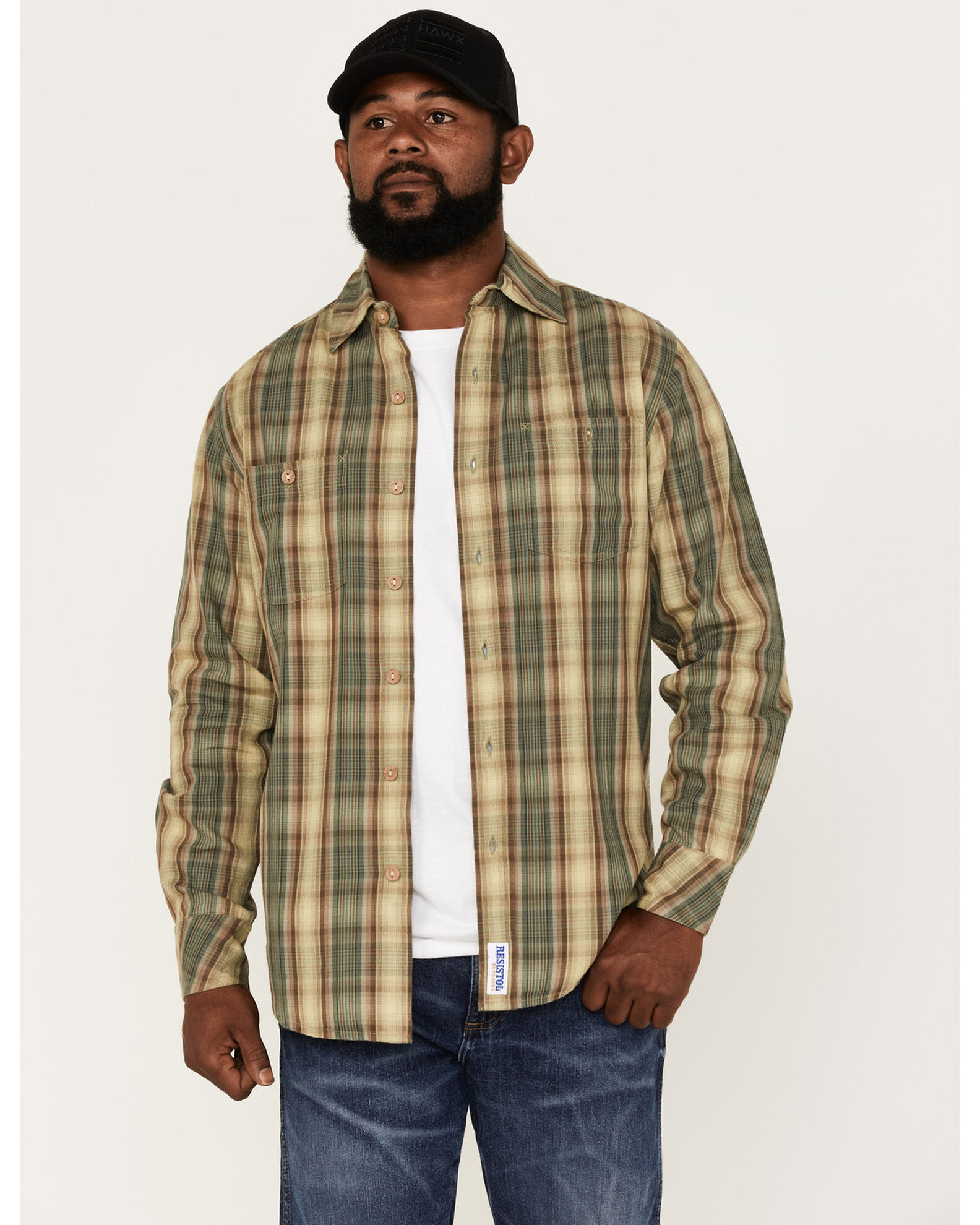 Resistol Men s Boulder Large Plaid Button Down Western Shirt