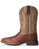 Ariat Men's Valor Western Performance Boots - Broad Square Toe, Brown, hi-res