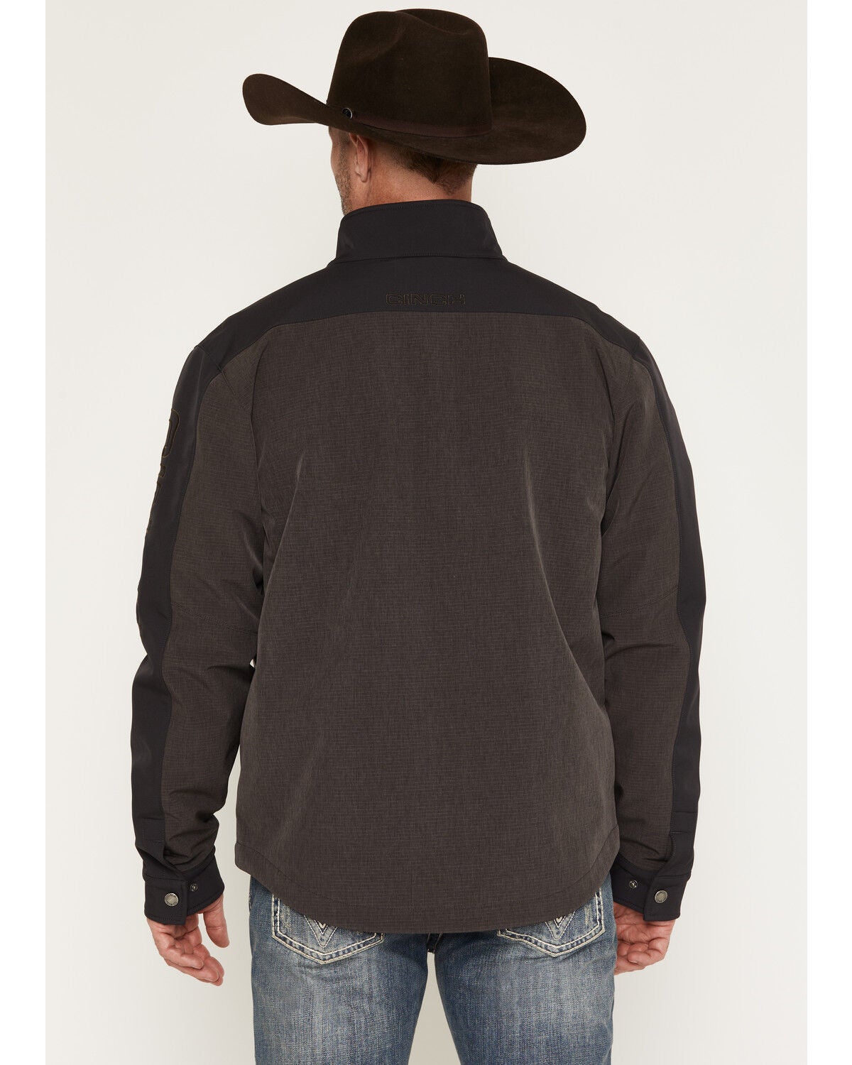 Image #4 - Cinch Men's Bonded Softshell Jacket, Brown, hi-res