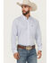 Image #1 - Ariat Men's Danny Wrinkle Free Geo Print Long Sleeve Button-Down Western Shirt, Blue, hi-res