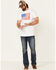 Moonshine Spirit Men's Guitar Flag Graphic Short Sleeve T-Shirt , White, hi-res