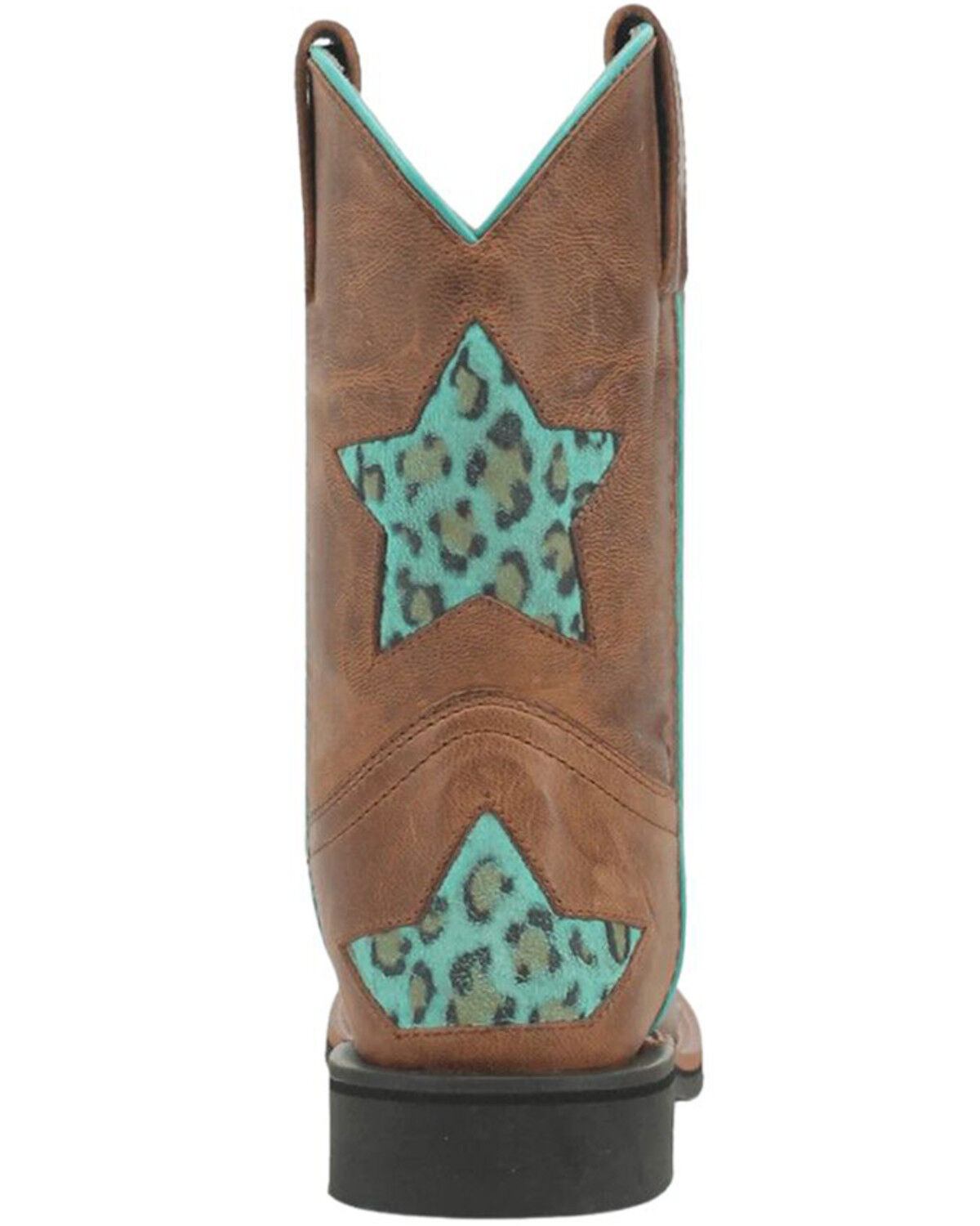 Image #5 - Dan Post Little Girls' Starr Western Boots - Broad Square Toe, Brown, hi-res