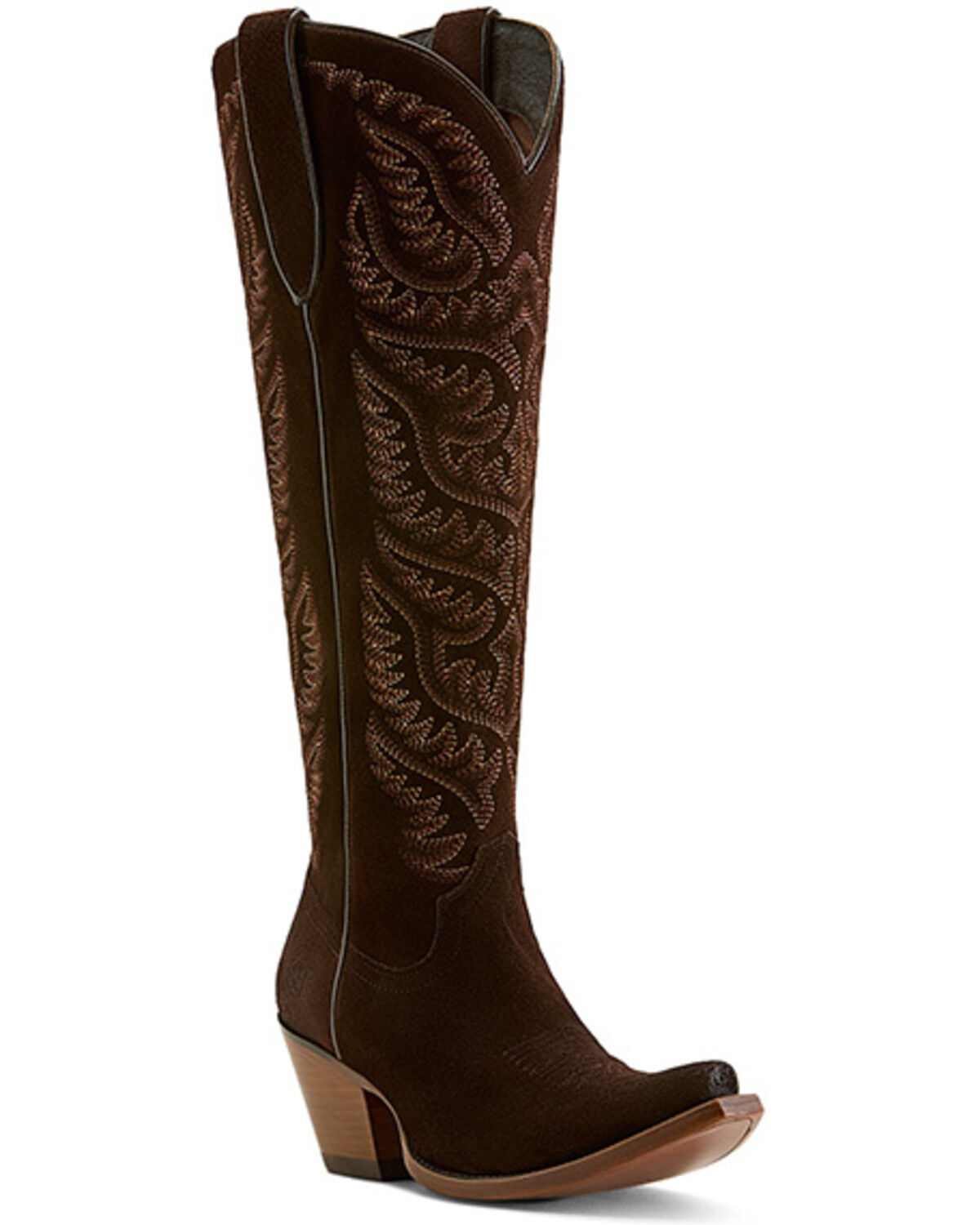 Image #1 - Ariat Women's Laramie StretchFit Western Boots - Snip Toe, Coffee, hi-res