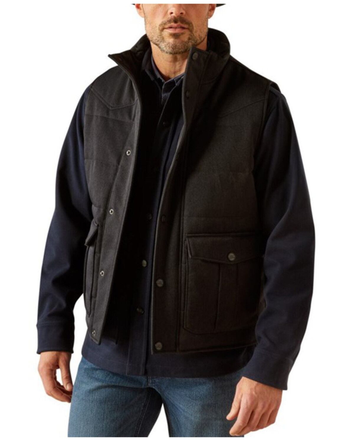 Image #1 - Ariat Men's Relentless Insulated Vest, Charcoal, hi-res