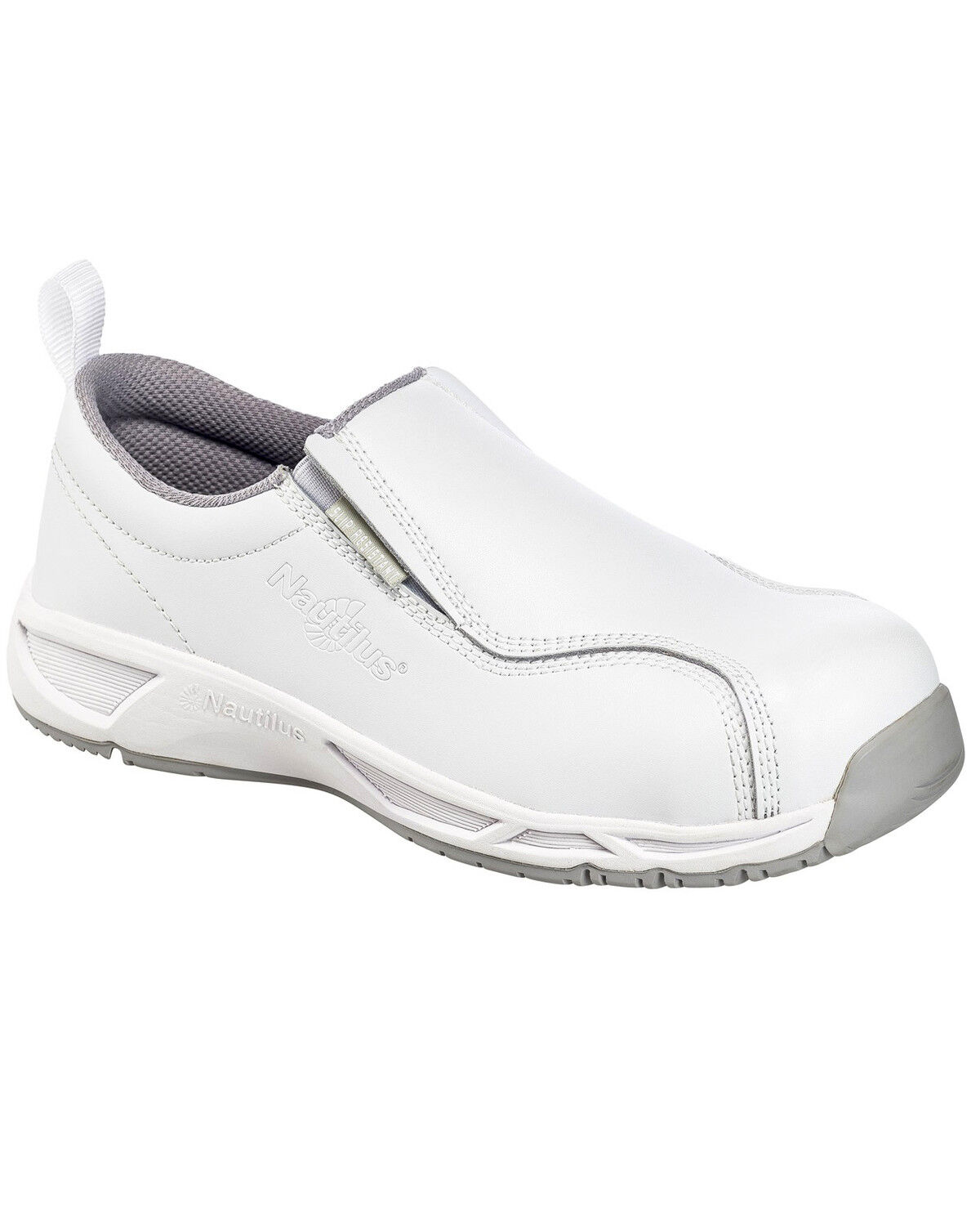 Image #1 - Nautilus Women's Slip-On Athletic Work Shoes - Composite Toe, White, hi-res