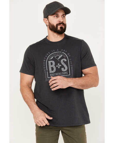 Brothers & Sons Men's Adventure Short Sleeve Graphic T-Shirt, Charcoal, hi-res
