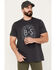 Image #1 - Brothers and Sons Men's Adventure Short Sleeve Graphic T-Shirt, Charcoal, hi-res
