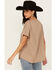 Image #4 - White Crow Women's Buck Yeah Seamed Short Sleeve Graphic Tee, Tan, hi-res