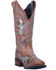 Laredo Women's Aquarius Sequin Western Boots - Broad Square Toe, Brown/blue, hi-res
