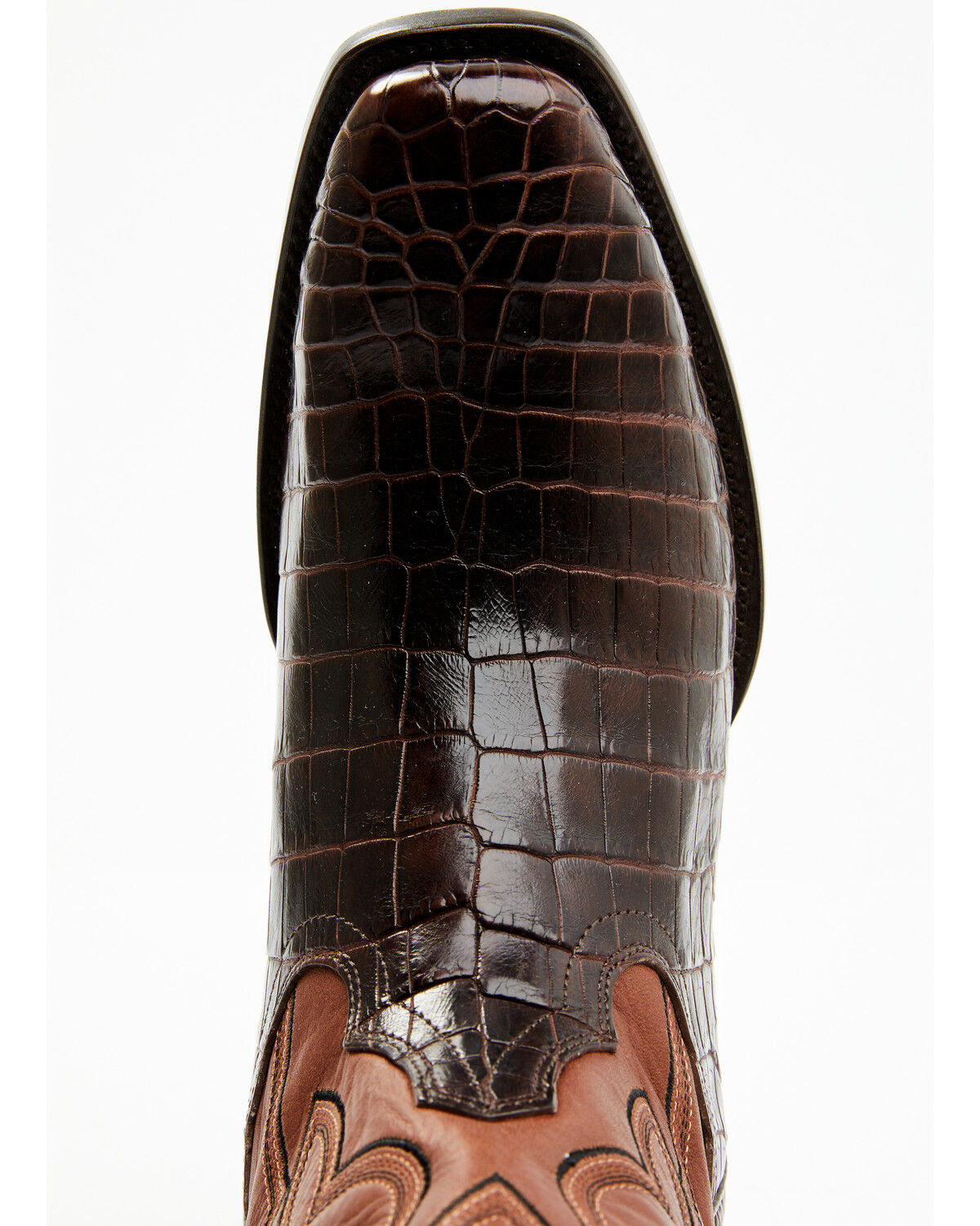 Image #6 - Cody James Men's Exotic Alligator Western Boots - Square Toe, Chocolate, hi-res