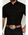 Image #3 - Rodeo Clothing Men's Tonal Satin Striped Short Sleeve Pearl Snap Western Shirt - Tall, Black, hi-res