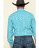 Stetson Men's Cross Walk Ombre Plaid Long Sleeve Western Shirt , Turquoise, hi-res