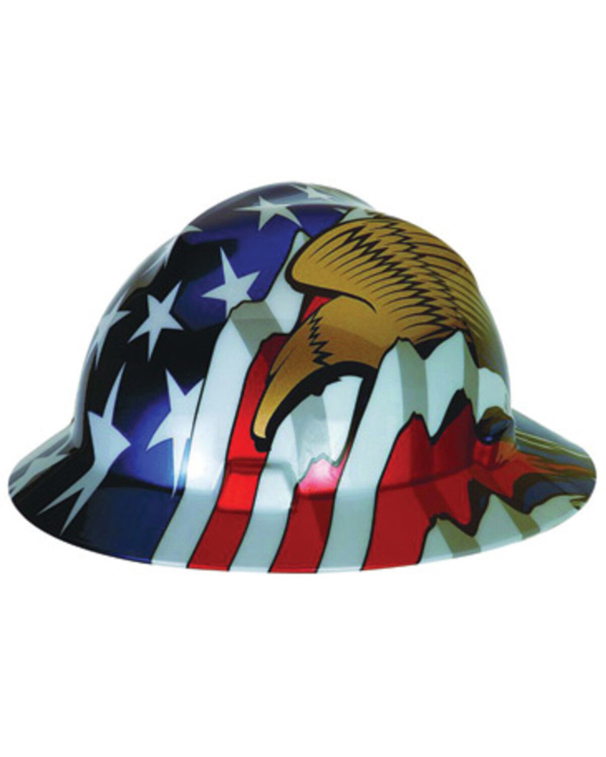 Image #1 - MSA Men's Eagle Flag Cap Style Work Hard Hat, Multi, hi-res