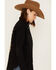 Image #3 - Stetson Women's Desert Scene Embroidered Long Sleeve Pearl Snap Boyfriend Denim Shirt, Black, hi-res