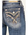 Image #2 - Miss Me Women's Dark Wash Mid Rise Bootcut Stretch Denim Jeans , Dark Wash, hi-res