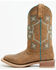 Image #3 - Laredo Women's Addie Western Boots - Broad Square Toe, Tan, hi-res