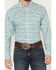 Image #3 - Ariat Men's Jerome Paisley Print Long Sleeve Button-Down Western Shirt, Teal, hi-res